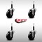 Service Caster 3.5'' SS Phenolic Wheel Swivel 3/4'' Expanding Stem Caster Set, 4PK SCC-SSEX20S3514-PHS-34-4 - alternate 4